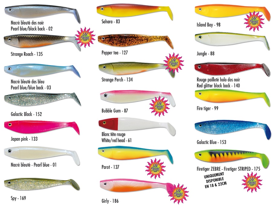 Micro Jig Leurres Souples RÊNES JAPAN Originales Rockvibe Shad 2, 20 pcs,  5 cm. Leurres en silicone pour la pêche, vibrotails